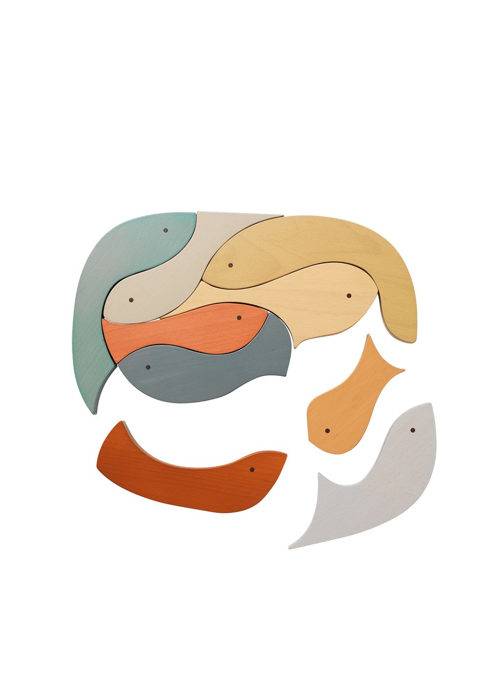 Drewniane puzzle Shoal Ferm Living BÉBÉ Concept 