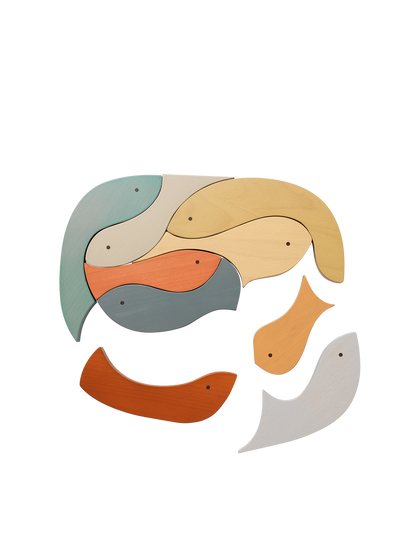 Drewniane puzzle Shoal Ferm Living BÉBÉ Concept 