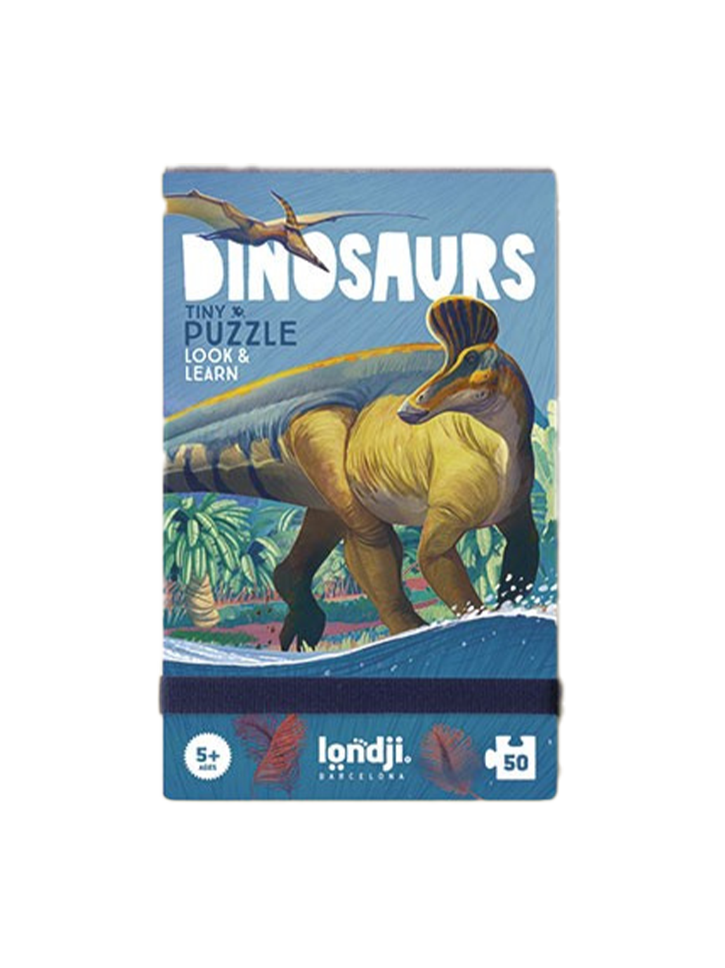 Puzzle kieszonkowe z grą obserwacyjną Dinozaury Londji BÉBÉ Concept 