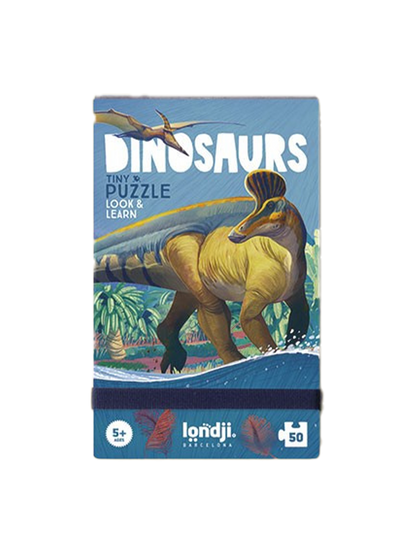 Puzzle kieszonkowe z grą obserwacyjną Dinozaury Londji BÉBÉ Concept 