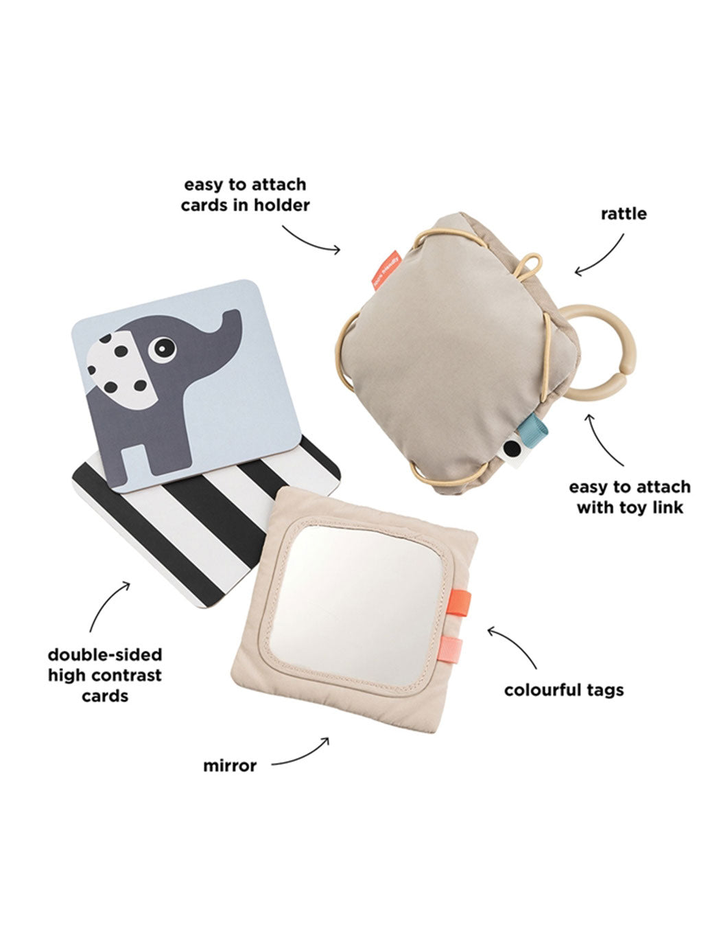 Zawieszka na karty kontrastowe Deer Friends Done by Deer BÉBÉ Concept 