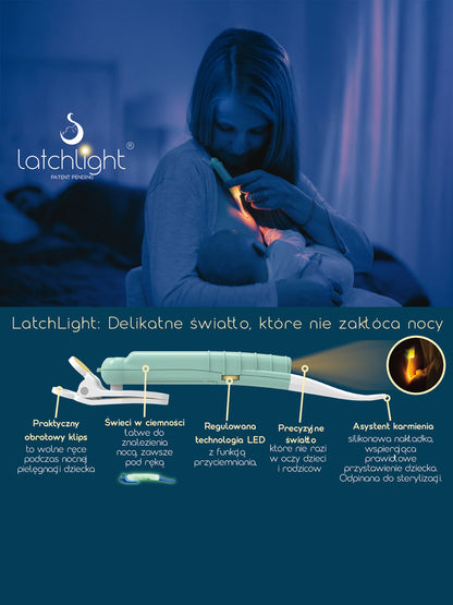 Lampka nocna z klipsem nie zaburzająca fazy snu LatchLight BÉBÉ Concept 