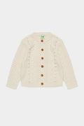 Sweter z wełny merino Aran Cardigan ECRU
