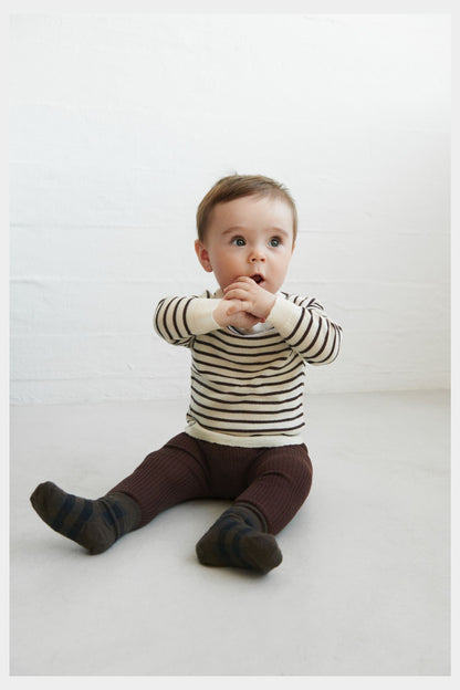 Legginsy z wełny merino Baby Leggings MOCCA