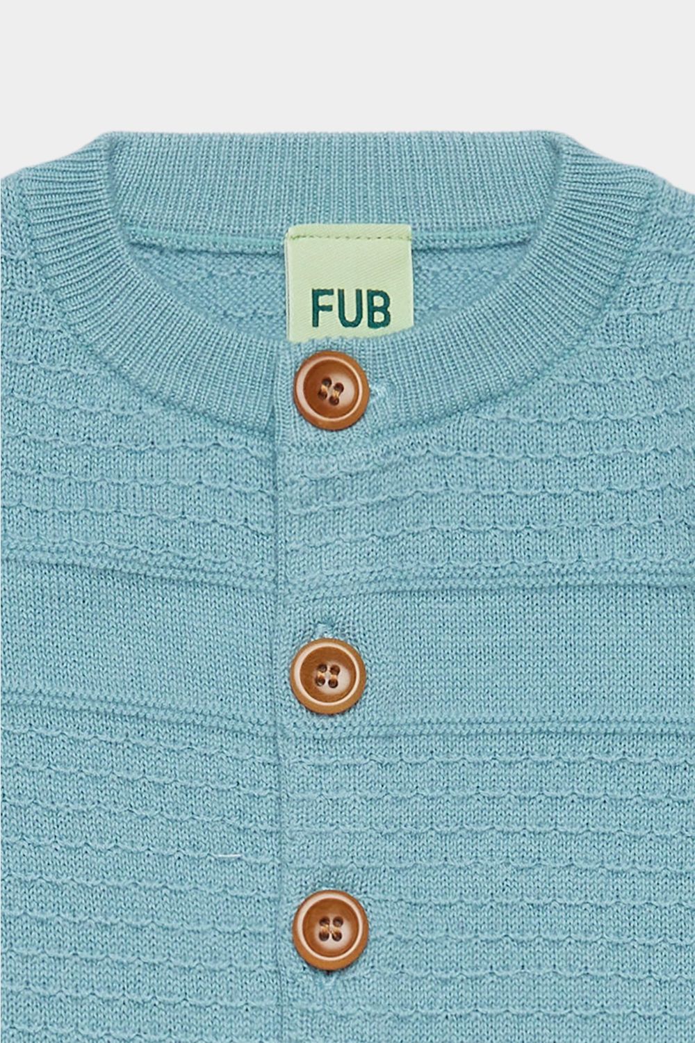 Sweterek z wełny merino Baby Cardigan LIGHT TEAL