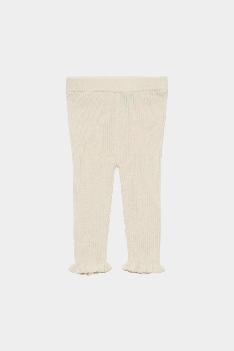 Leggings da bambina con volant, leggings in lana merino