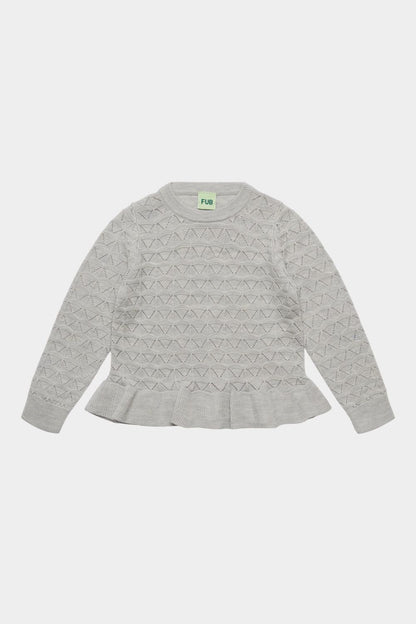 Bluza Merino Pointelle Tee LIGHT GREY MELANGE