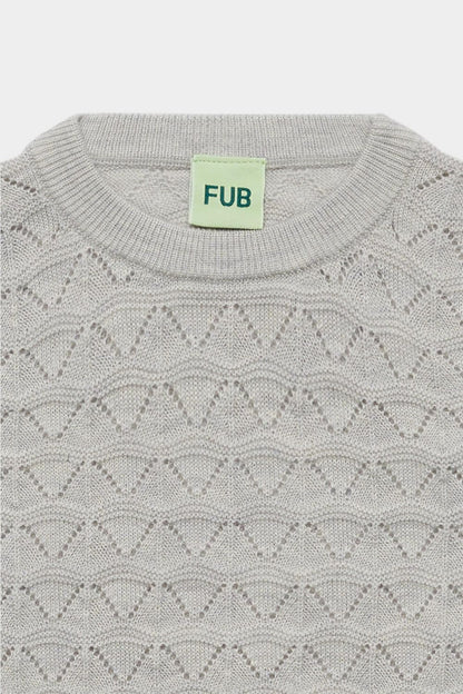 Bluza Merino Pointelle Tee LIGHT GREY MELANGE