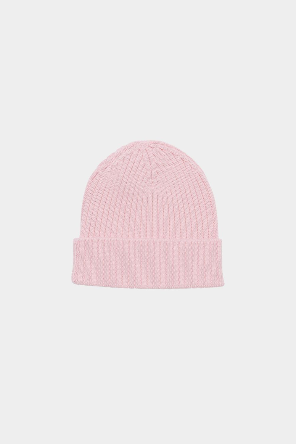 Czapka z wełny merino Rib Beanie ROSE QUARTZ