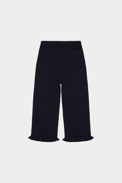 Spodnie z wełny merino Rib Pants DARK NAVY