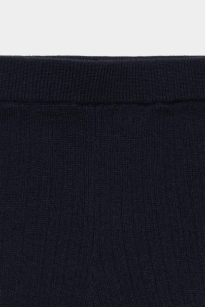 Spodnie z wełny merino Rib Pants DARK NAVY