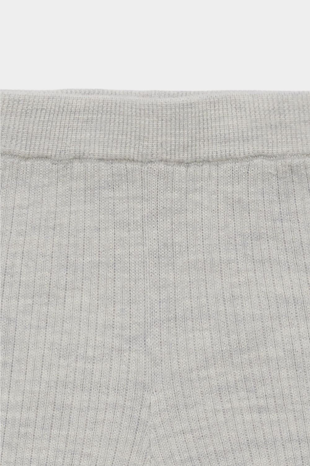 Spodnie z wełny merino Rib Pants LIGHT GREY MELANGE