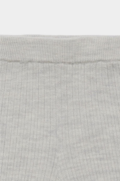 Spodnie z wełny merino Rib Pants LIGHT GREY MELANGE