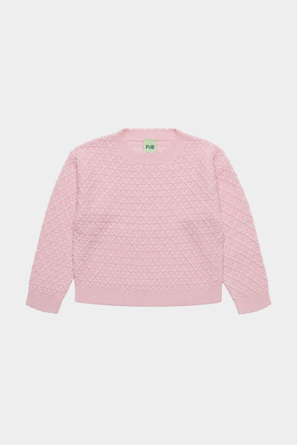 Sweter z wełny merino Structure Sweater ROSE QUARTZ