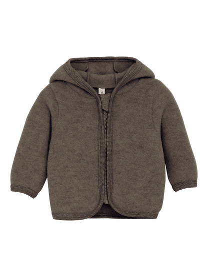 Kurtka Jacket Ears Wool Fleece BROWN MELANGE