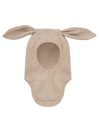 Kominiarka Balaclava Ears Wool Rib CAMEL