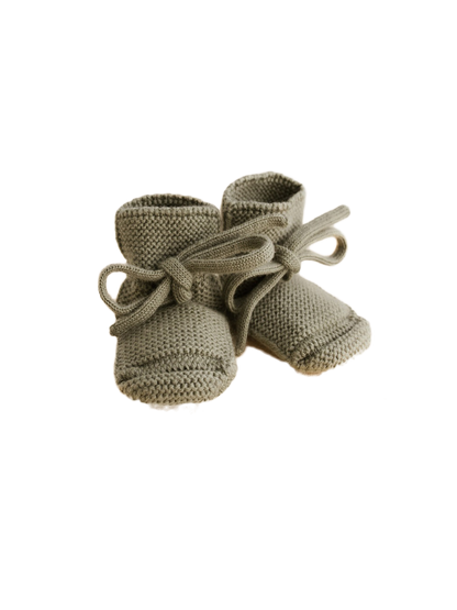 soft Merino wool booties ARTICHOKE