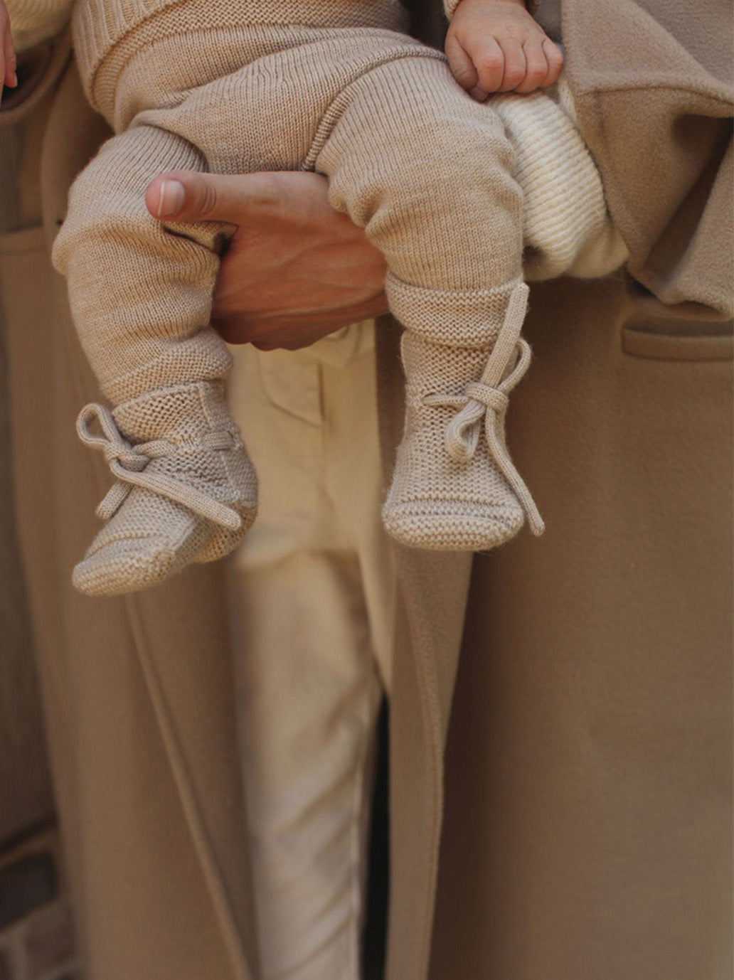 Guido seamless merino wool pants SAND