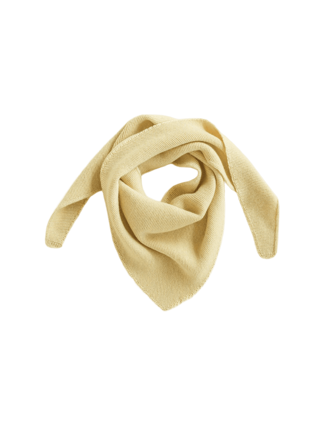 Trójkątny szal merino Josephina LIGHT YELLOW