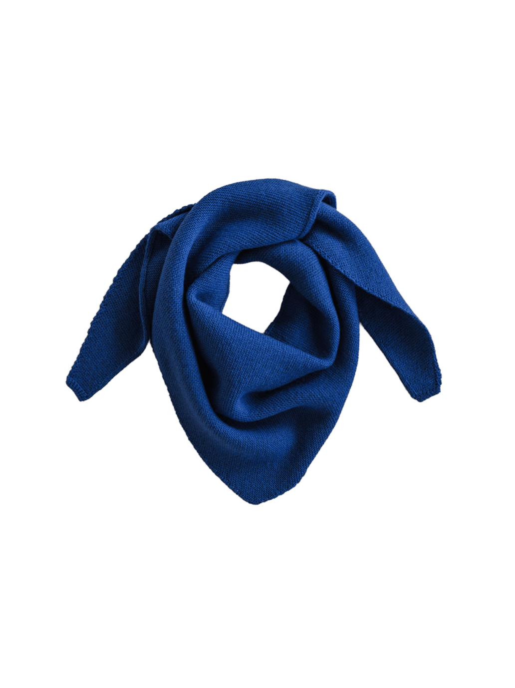 Trójkątny szal merino Josephina COBALT BLUE