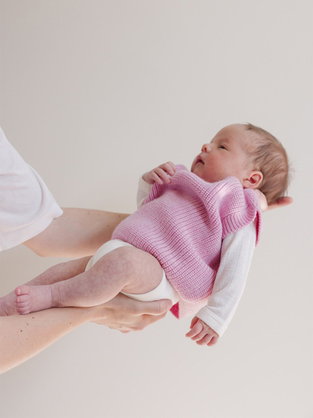 Baby merino Harvey vest COTTON CANDY