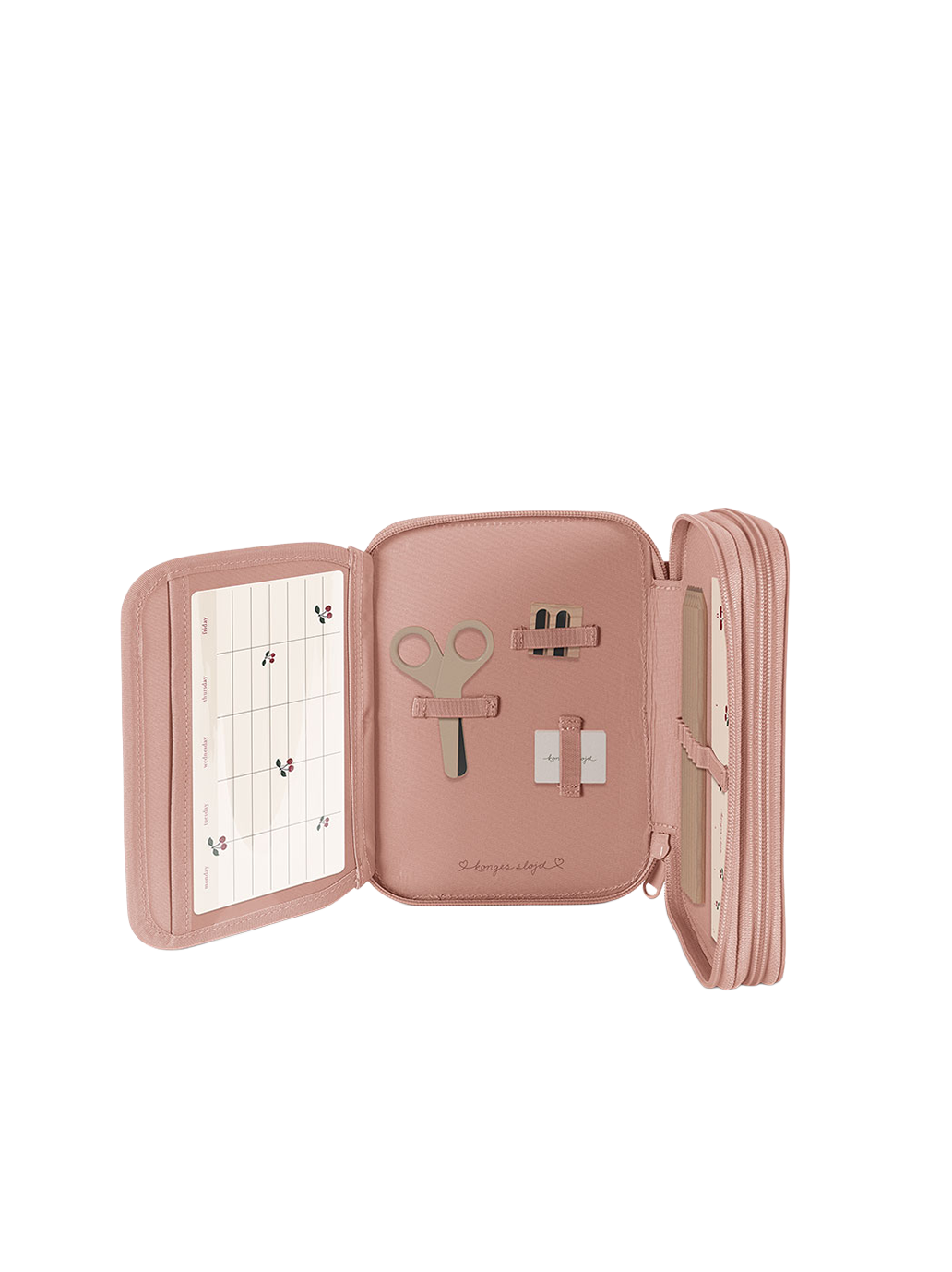 Piórnik szkolny z wyposażeniem Clover MAHOGANY ROSE