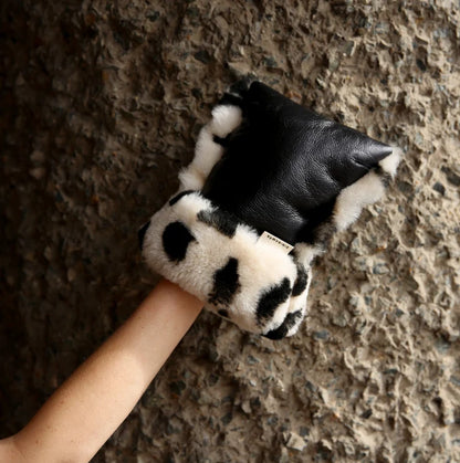 Premium coated buggy mitten with merino wool MOON
