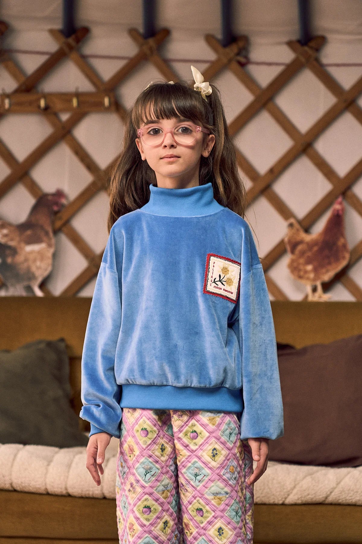 Postcard Velvet Sweater Blue BLUE