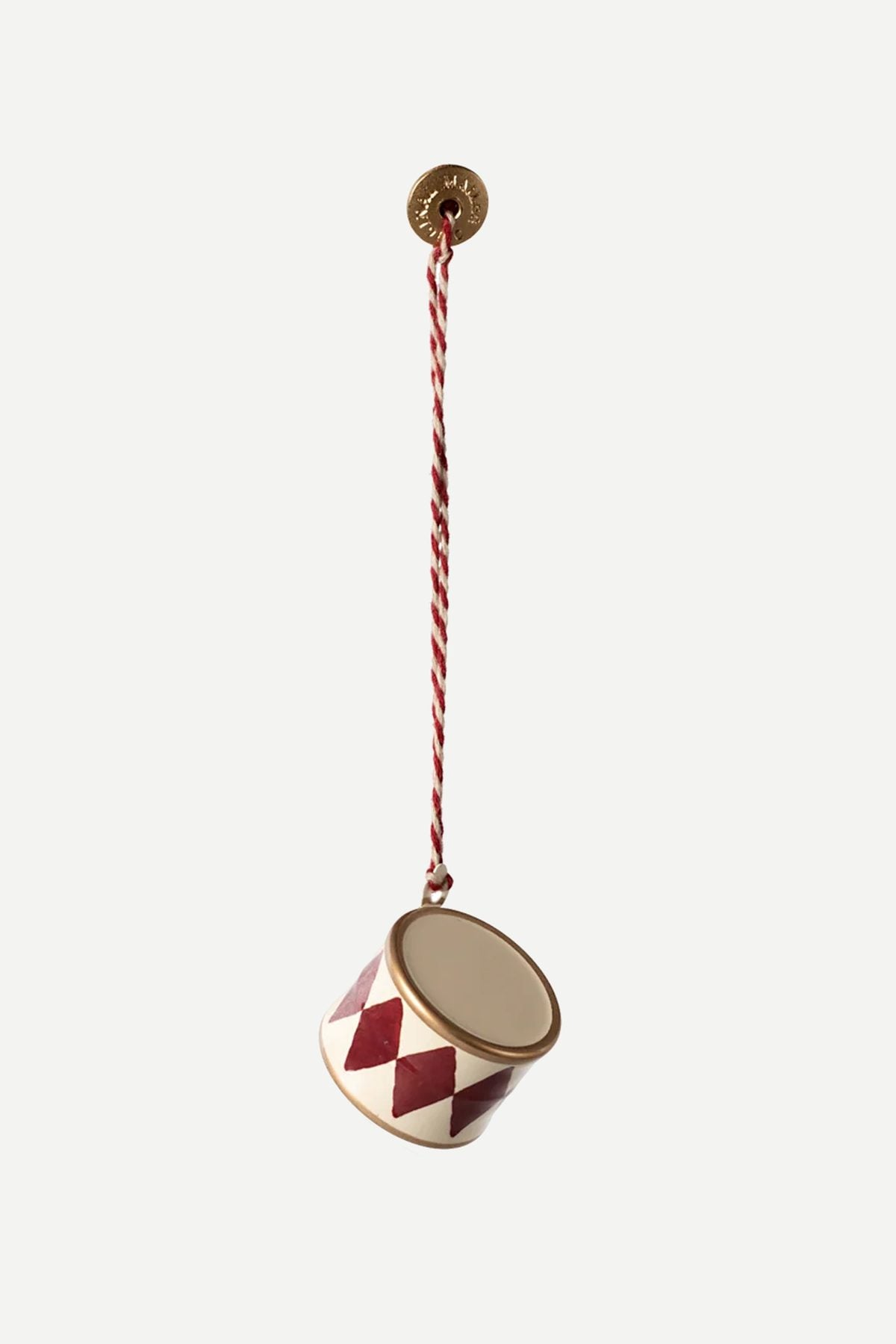 Metalowa ozdoba choinkowa DRUM RED