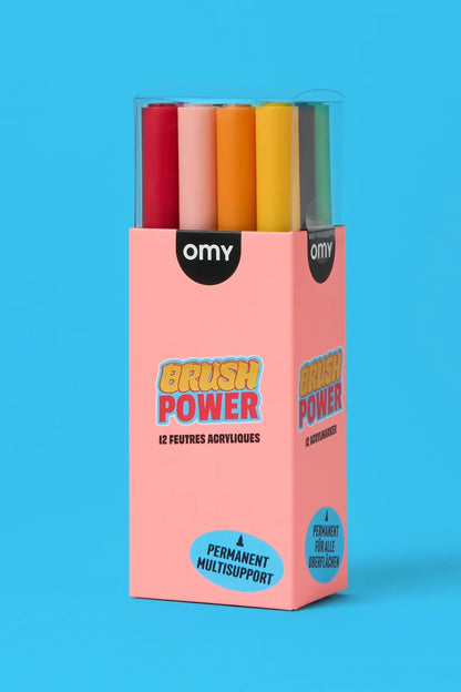 Akrylowe markery pędzelkowe Brush Power 12 szt.