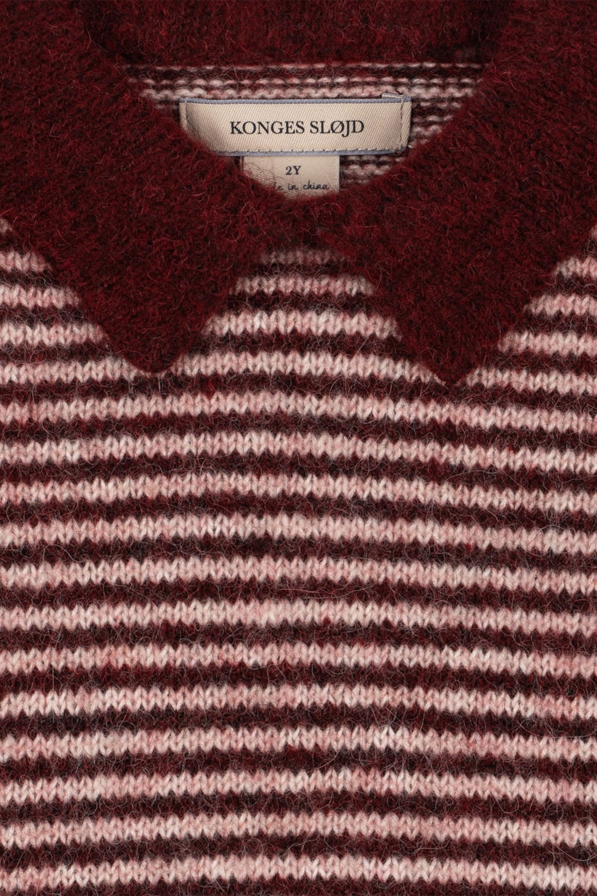 Sweter z wełną alpaki Pipo Polo MAHOGANY STRIPE