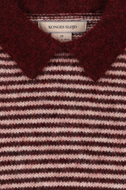 Pull en laine d'alpaga Pipo Polo MAHOGANY STRIPE