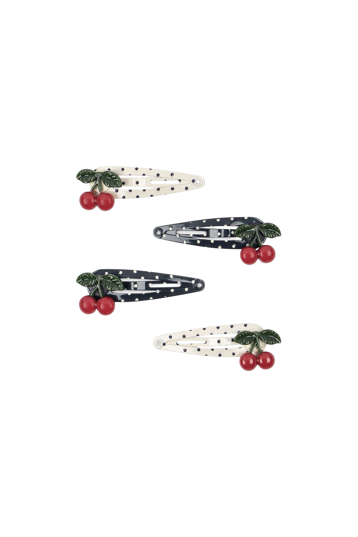Akcesoria do włosów 4 Pack Cherry Dot Hair Clip MULTI