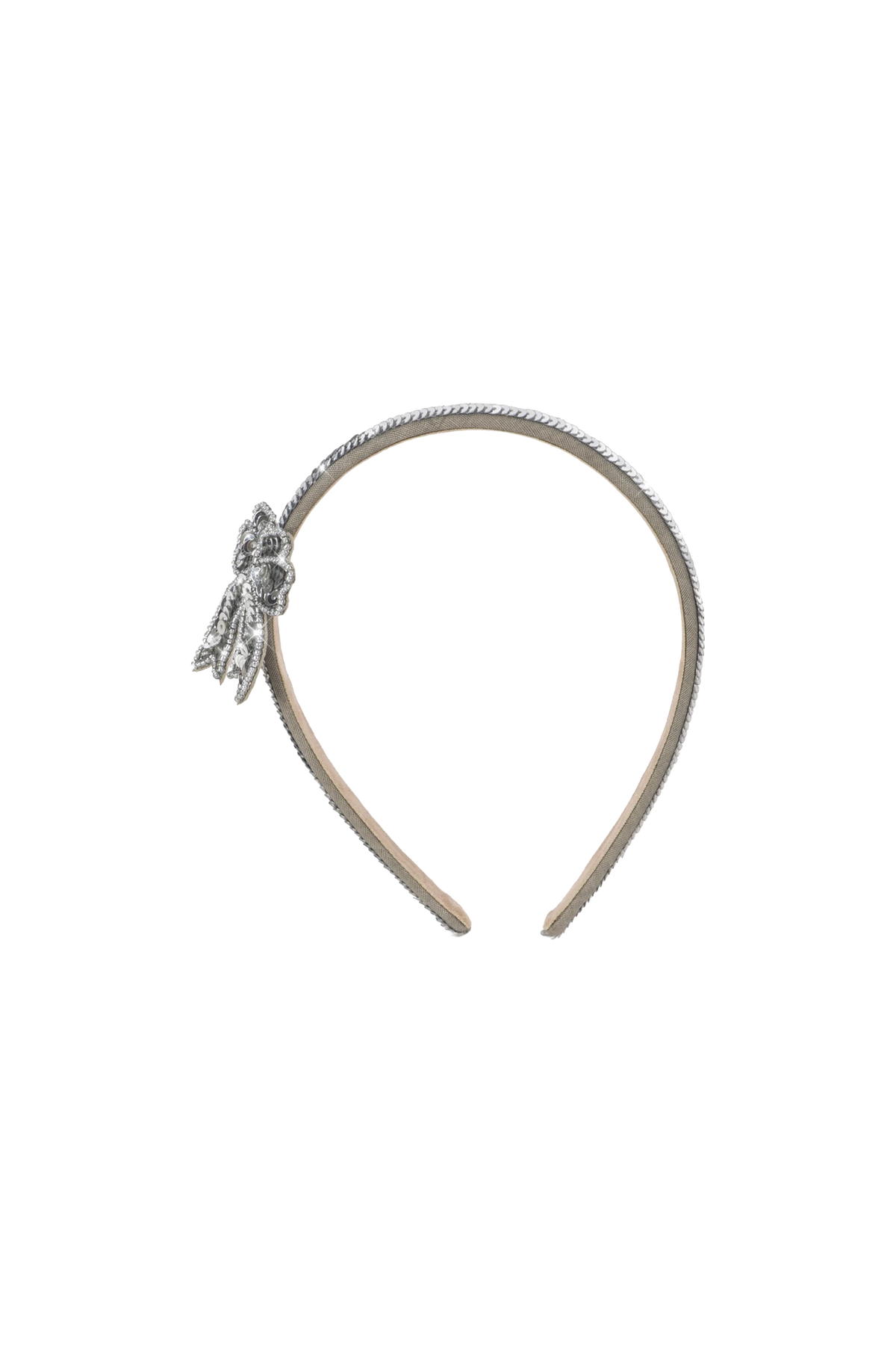 Akcesoria do włosów Sequin Bow Hairbrace SILVER