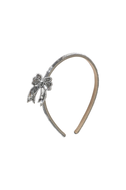Akcesoria do włosów Sequin Bow Hairbrace SILVER