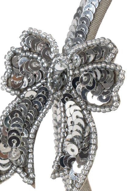 Akcesoria do włosów Sequin Bow Hairbrace SILVER