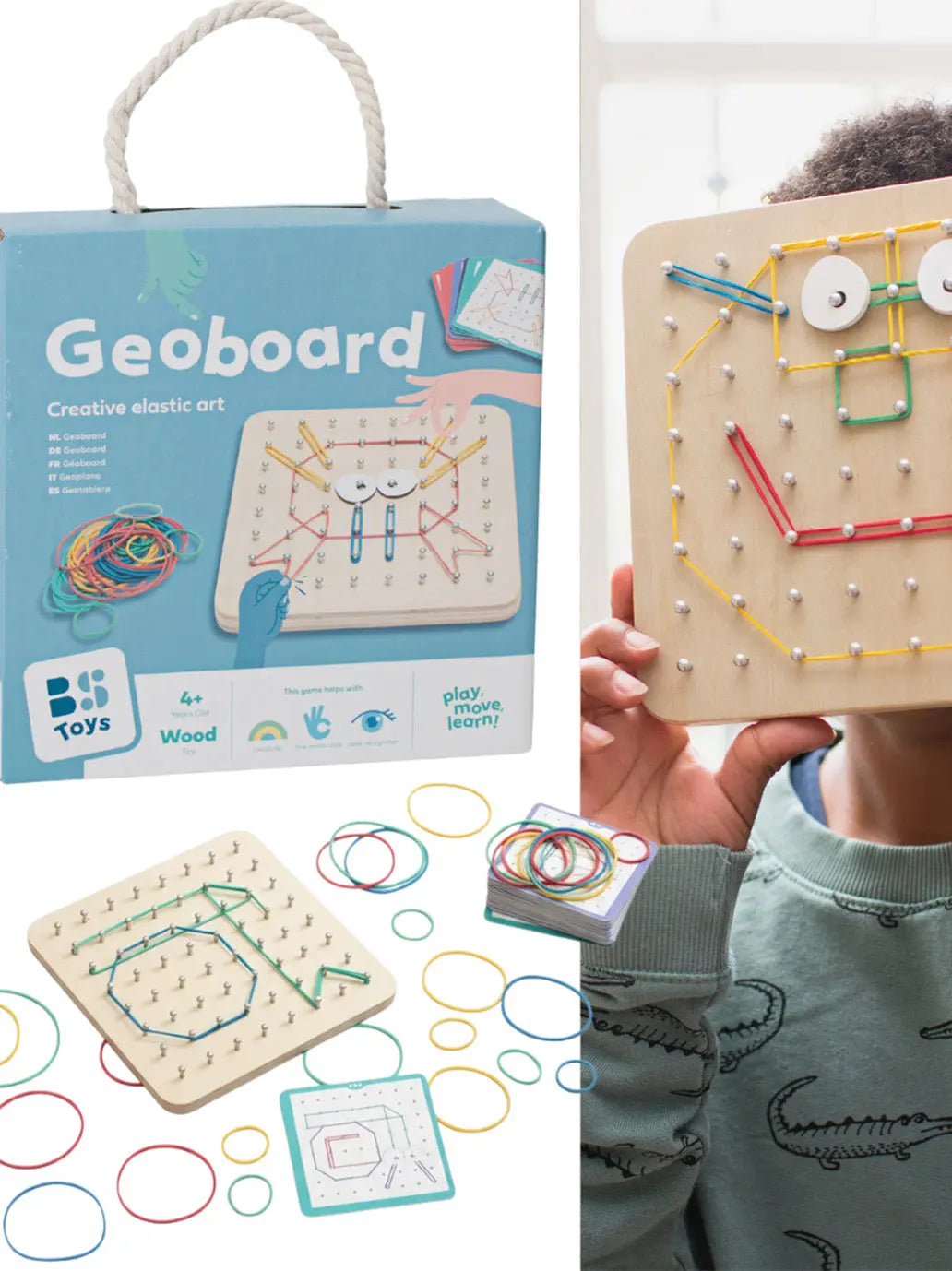 Geoplan tablica manipulacyjna edukacyjna z gumkami BS Toys BEBE Concept 