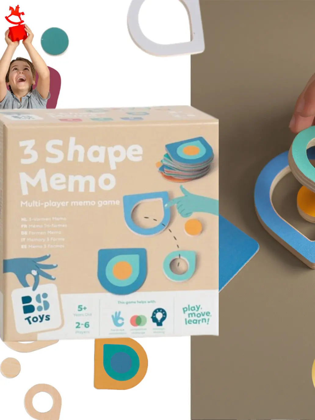 Logiczna gra Memory - dopasuj wzór BS Toys BEBE Concept 