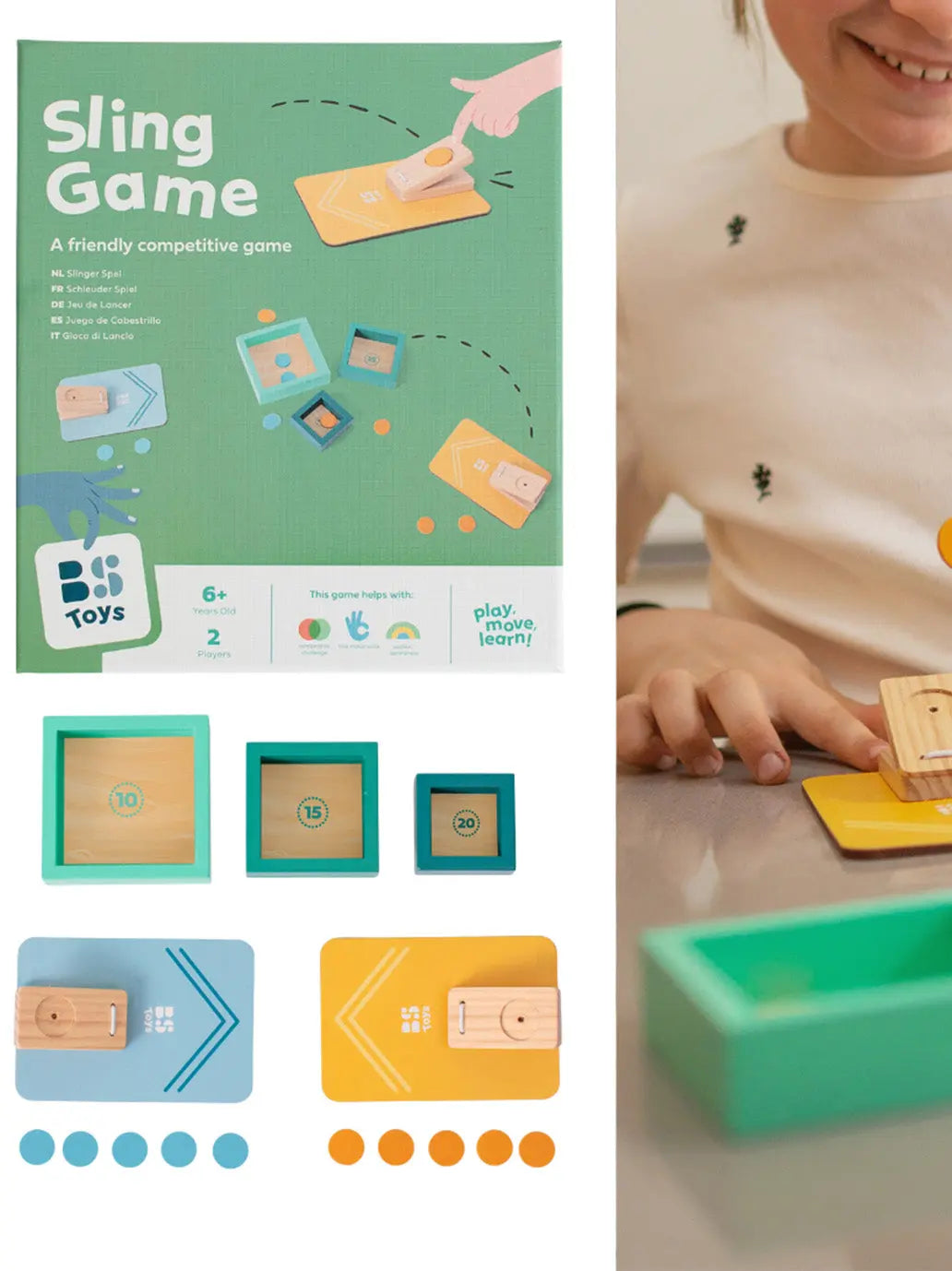 Gra zręcznościowa Wyrzutnia żetonów BS Toys BEBE Concept 