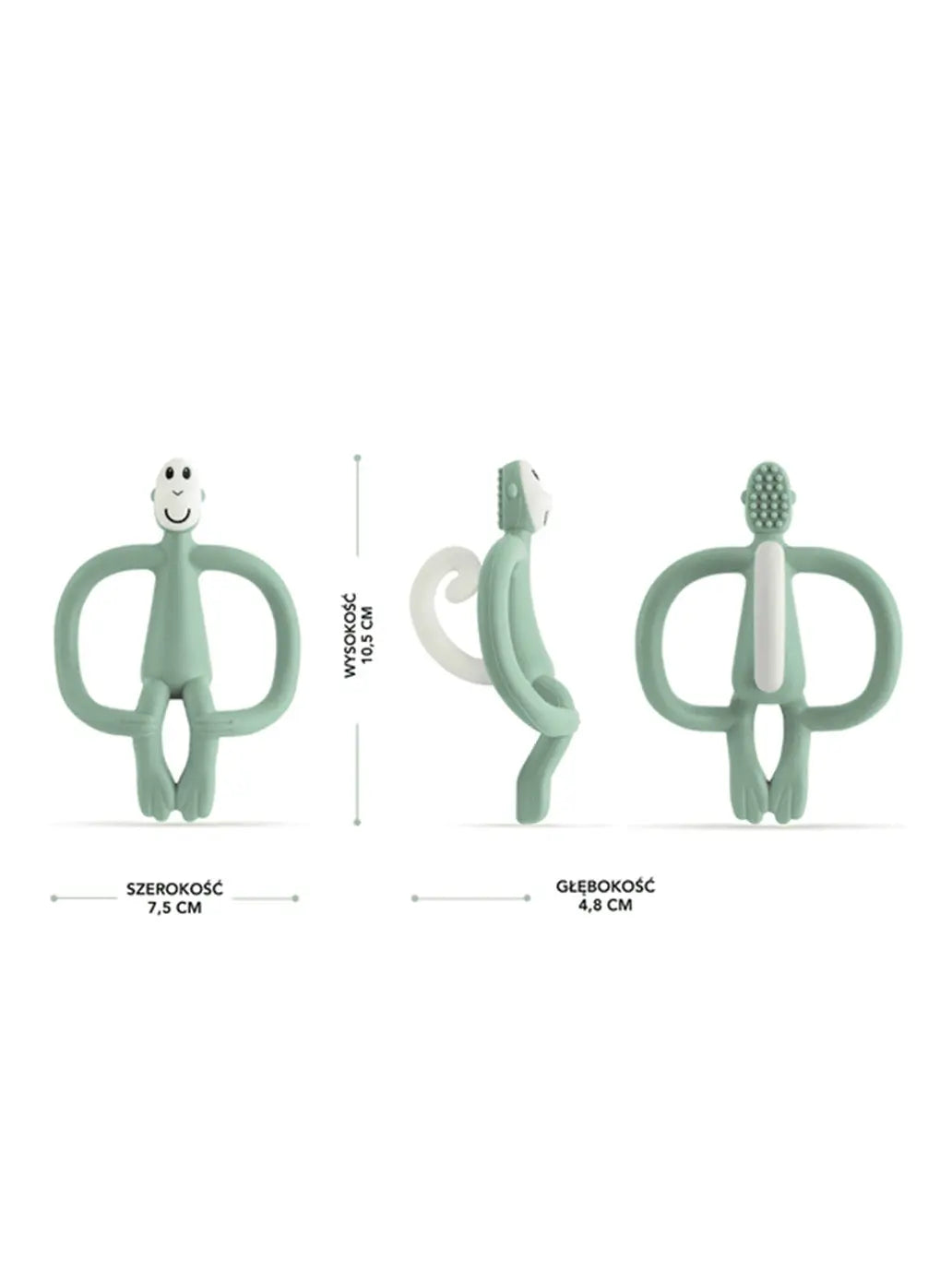 Gryzak kojący ze szczoteczką Małpka Matchstick Monkey BEBE Concept 