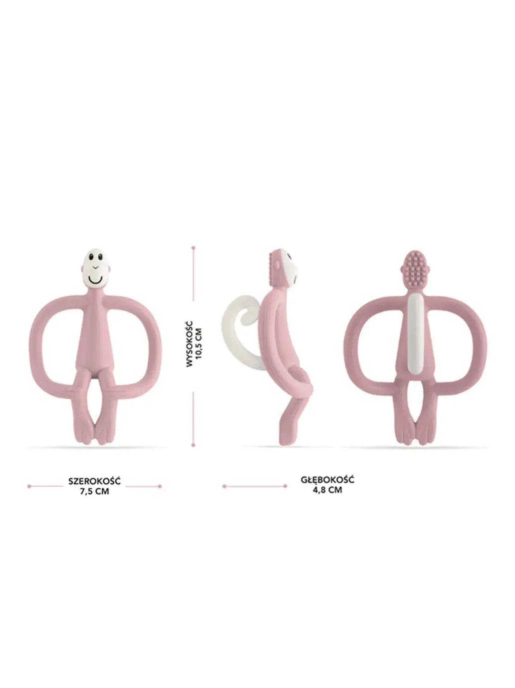 Gryzak kojący ze szczoteczką Małpka Matchstick Monkey BEBE Concept 