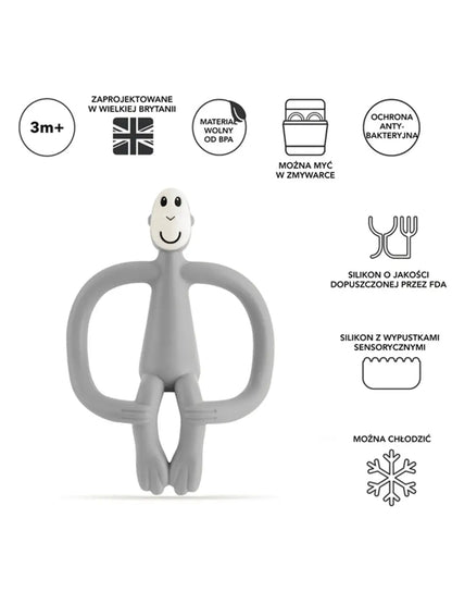 Gryzak kojący ze szczoteczką Małpka Matchstick Monkey BEBE Concept 