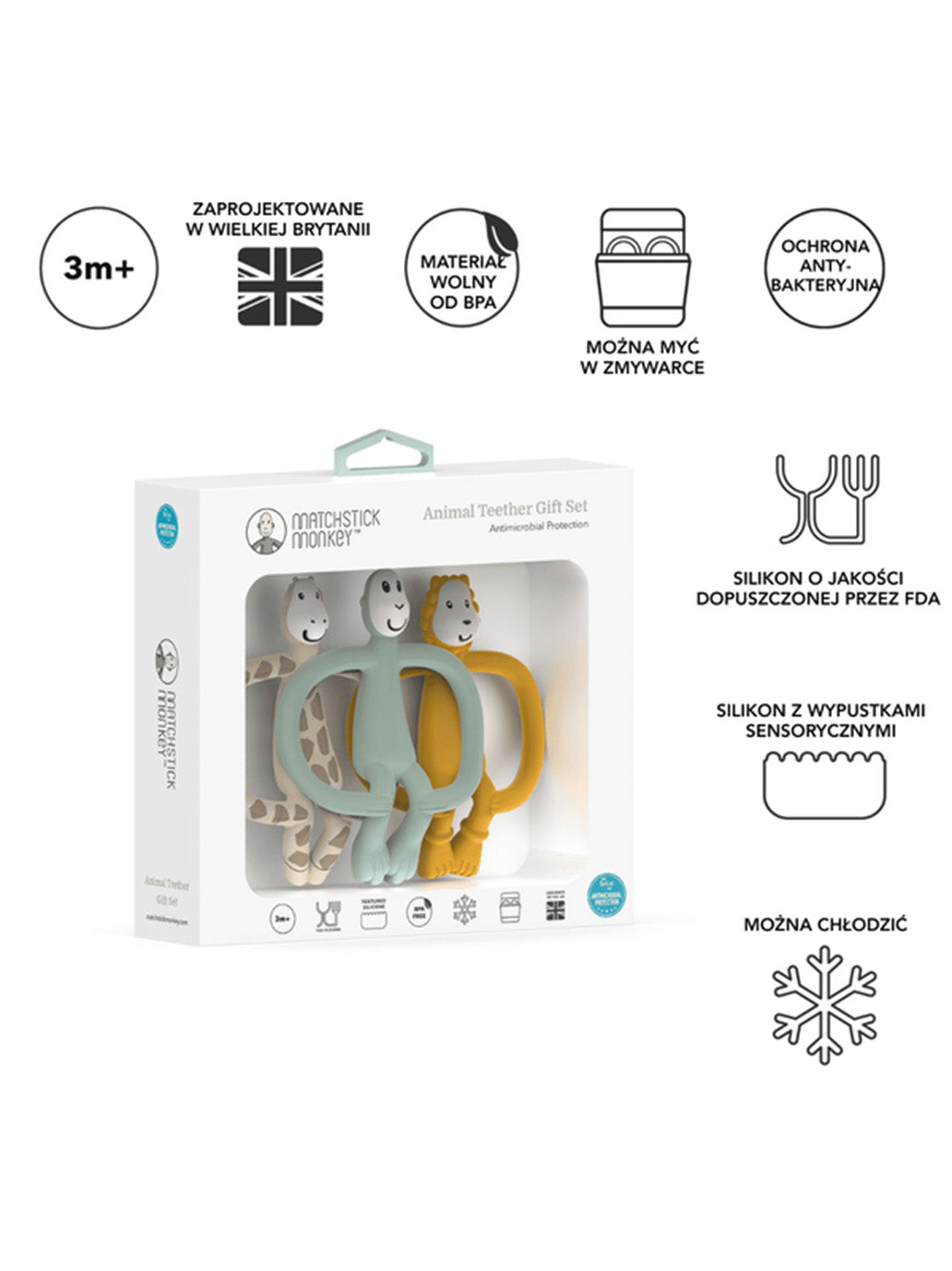 Zestaw Prezentowy Gryzaki 3w1 ANIMAL