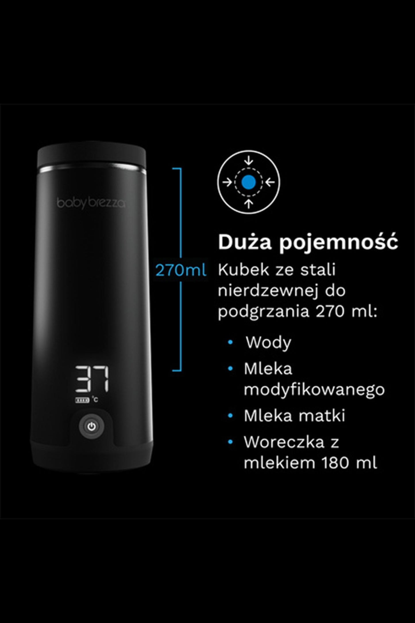 Superszybki przenośny podgrzewacz do mleka i wody