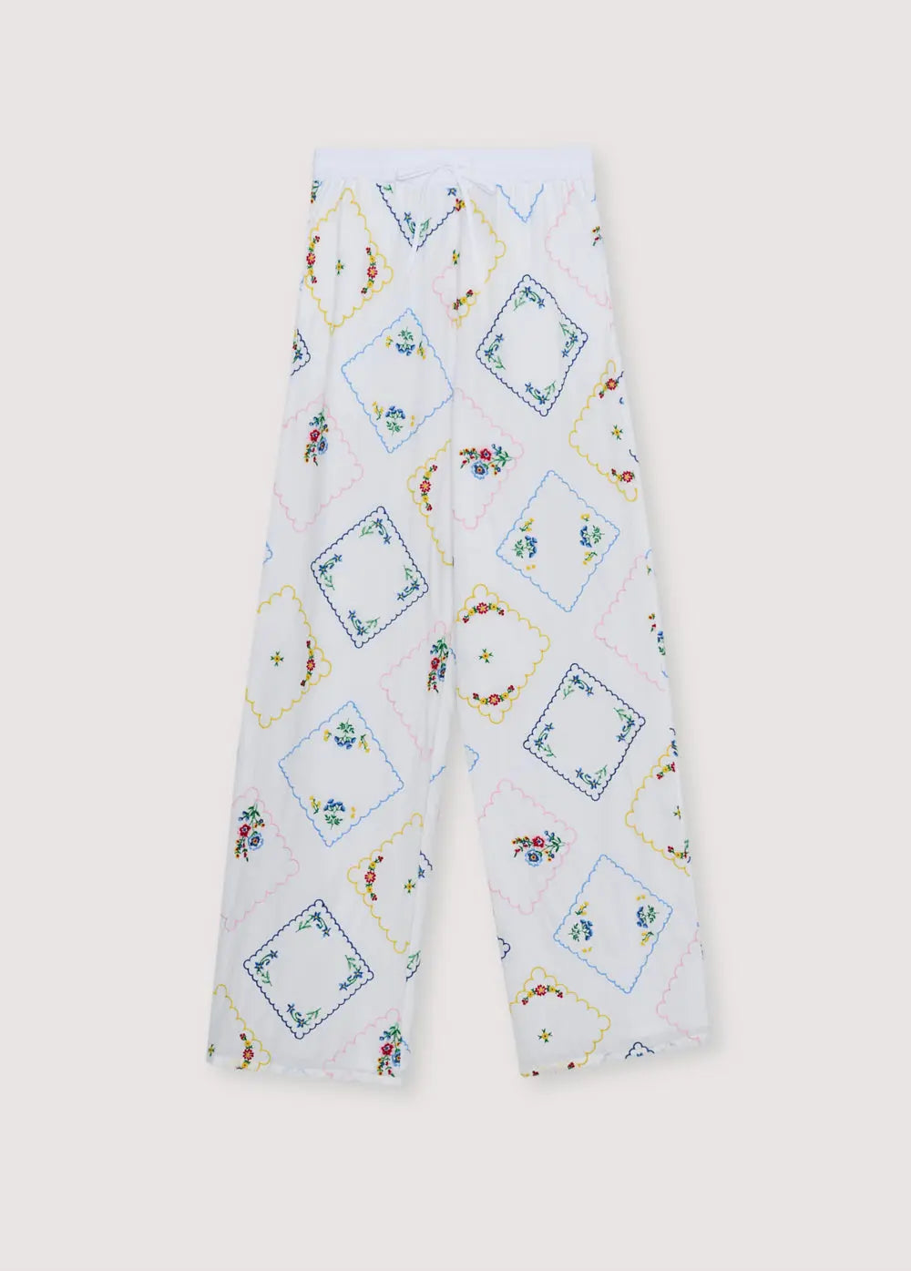 Jacinthe Woman Pant Multicolor Embroidery The New Society BEBE Concept 