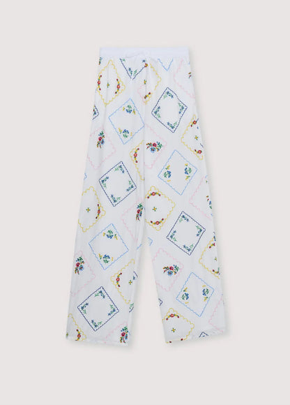 Jacinthe Woman Pant Multicolor Embroidery The New Society BEBE Concept 