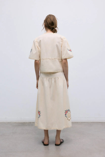 Narcise Woman Skirt Ecru The New Society BEBE Concept 