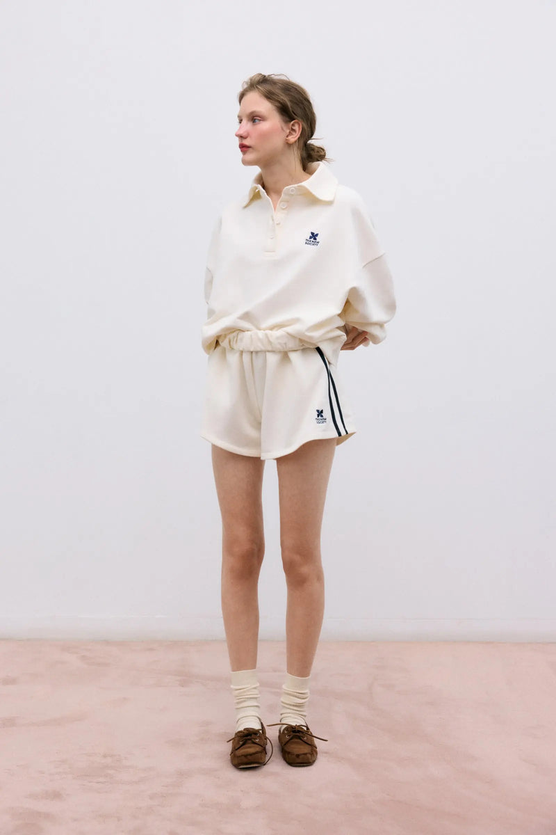 TNS Logo Woman Short Ecru The New Society BEBE Concept 