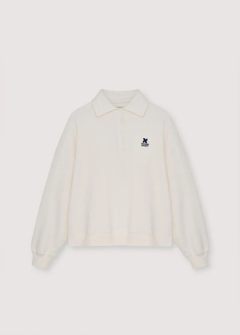 TNS Logo Woman Polo Ecru The New Society BEBE Concept 