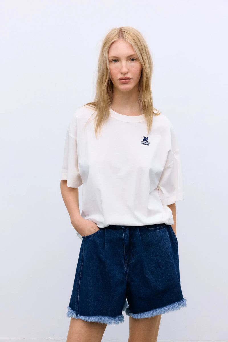 TNS Logo Woman T-Shirt Ecru The New Society BEBE Concept 